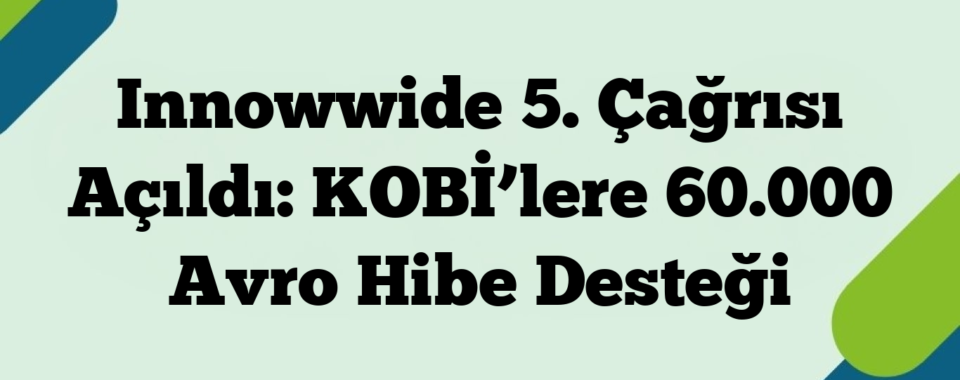 Innowwide 5. Çağrısı Açıldı: KOBİ’lere 60.000 Avro Hibe Desteği